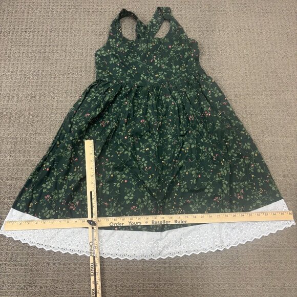 Vintage Handmade Dress Cotton Poplin Floral Babydoll Square Neck Wide Strap Shor - Picture 5 of 12